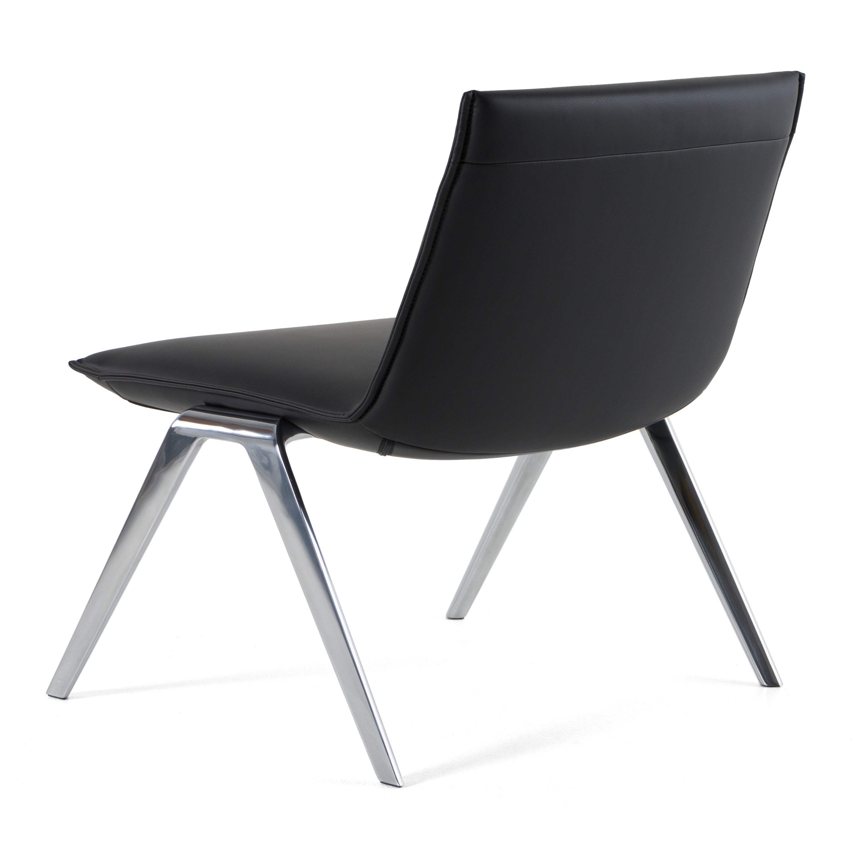 Cedric - Modern Black Vegan Leather Accent Chair - image 4