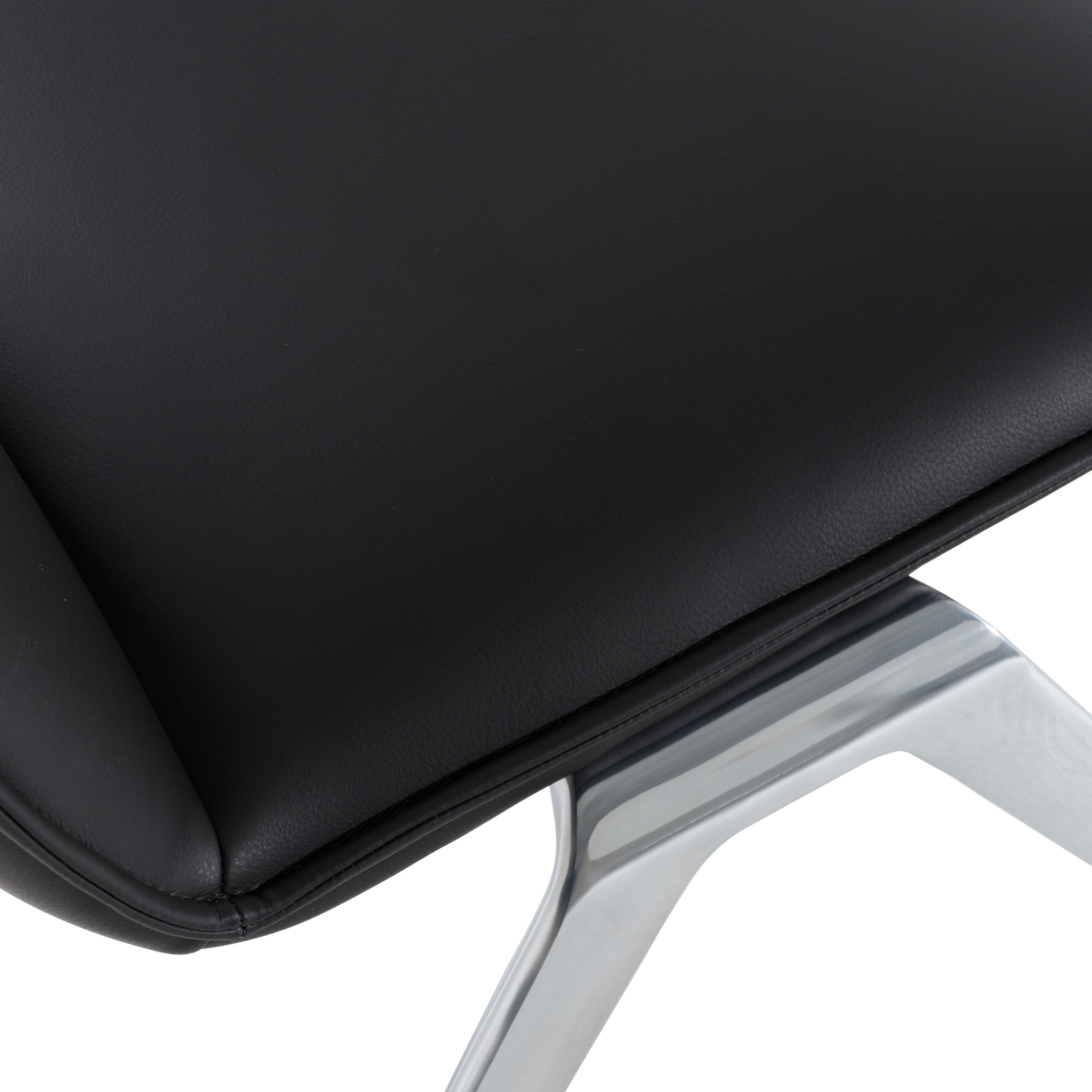 Cedric - Modern Black Vegan Leather Accent Chair - image 5