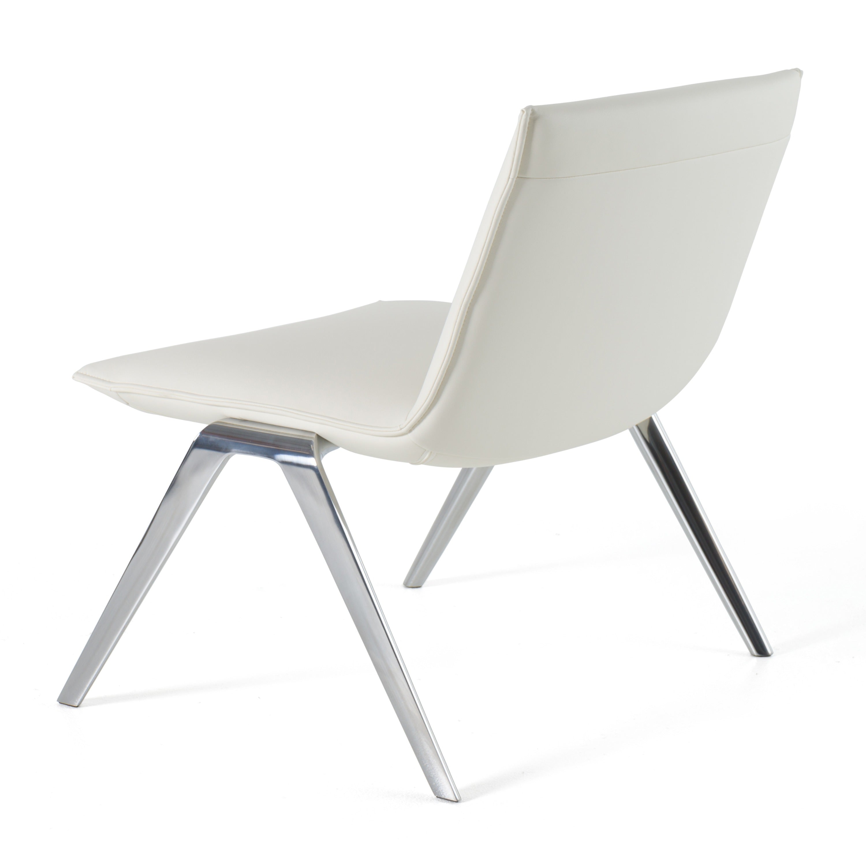 Cedric - Modern White Vegan Leather Accent Chair - image 4