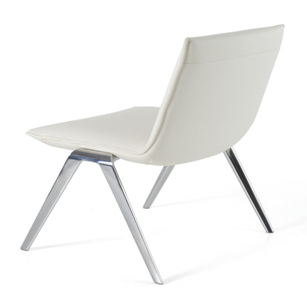 Cedric - Modern White Vegan Leather Accent Chair - image 4