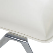 Cedric - Modern White Vegan Leather Accent Chair - image 5