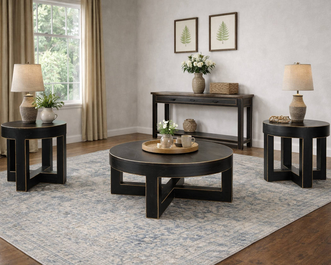 Andres Black Round Tables