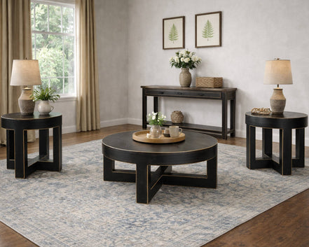 Andres Black Round Tables