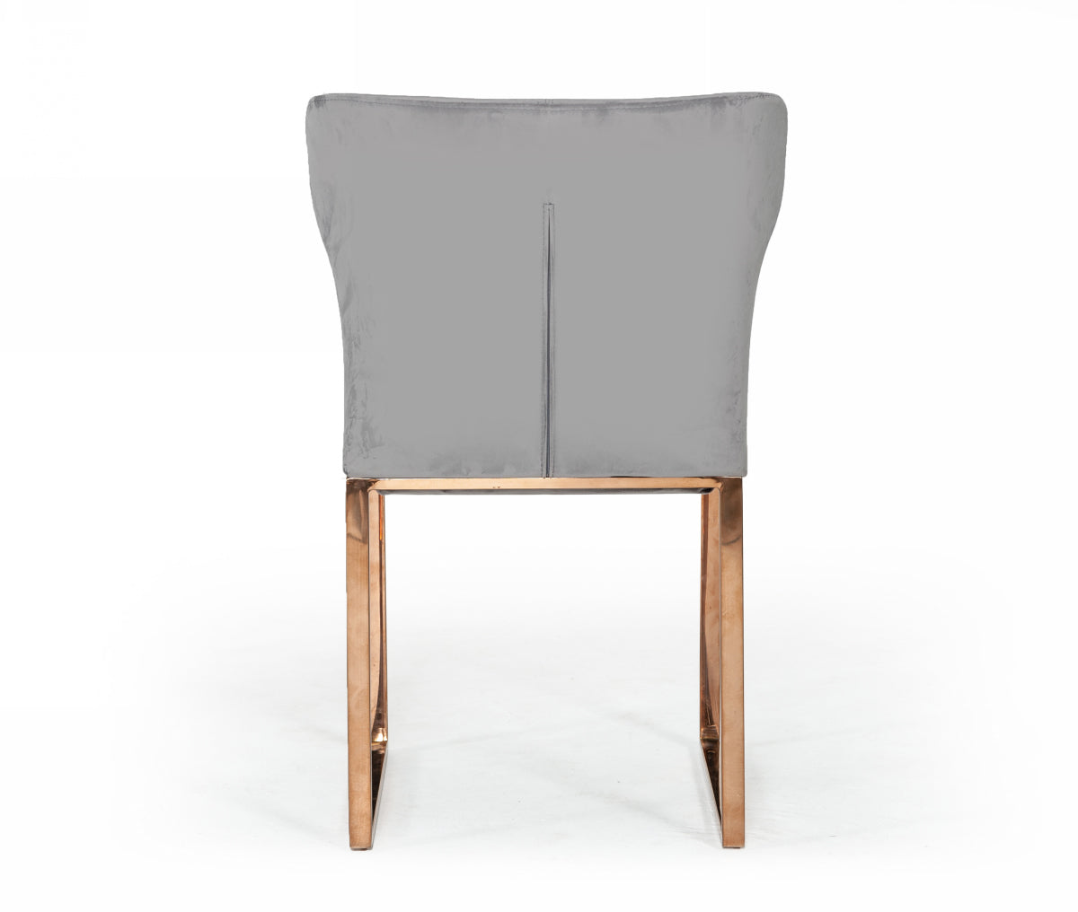 Chadwick Modern Grey Velvet & Rosegold Dining Chair - image 2
