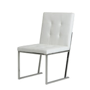 Click - Modern White Leatherette Dining Chair (Set of 2) - image 3