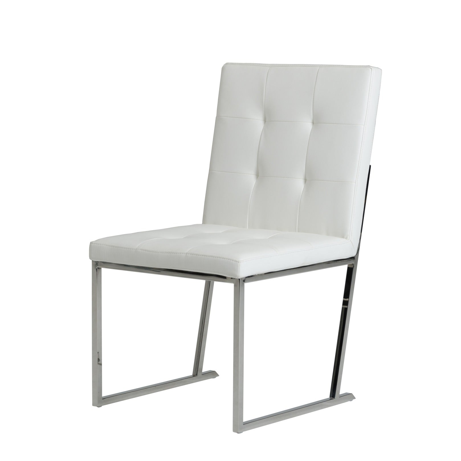 Click - Modern White Leatherette Dining Chair (Set of 2) - image 3