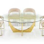 Chambers - Glass & Gold Dining Table - image 3