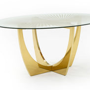 Chambers - Glass & Gold Dining Table - image 5