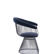 Chandler - Modern Black Velvet & Black Stainless Steel Dining Chair - image 2