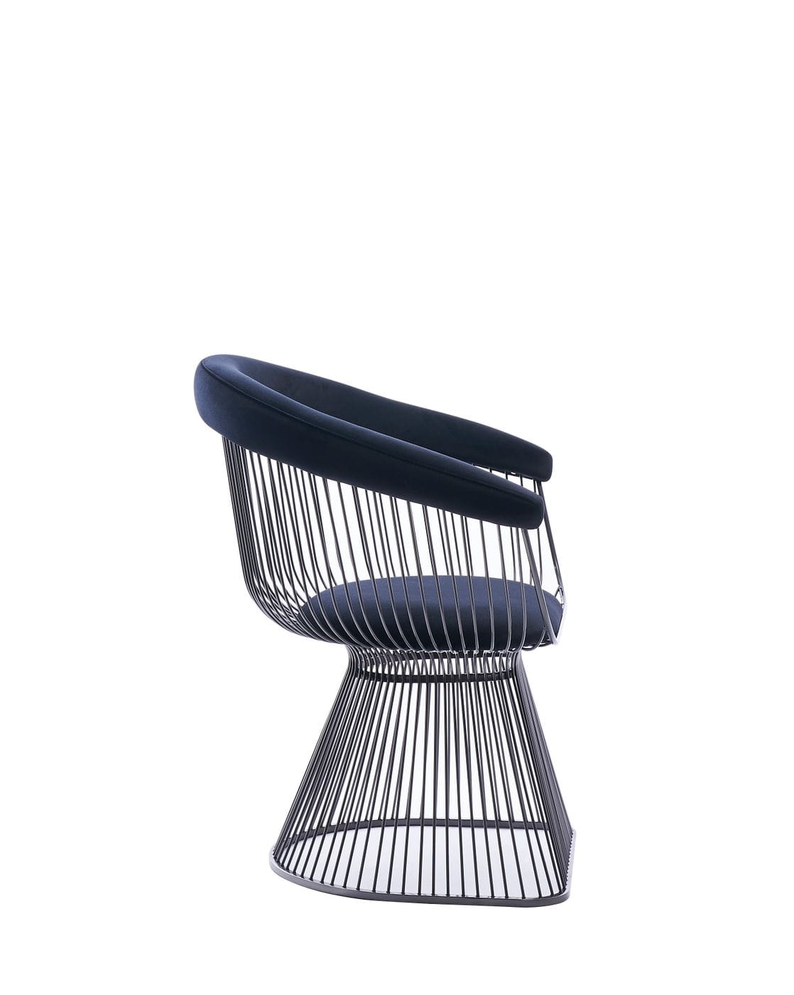 Chandler - Modern Black Velvet & Black Stainless Steel Dining Chair - image 2