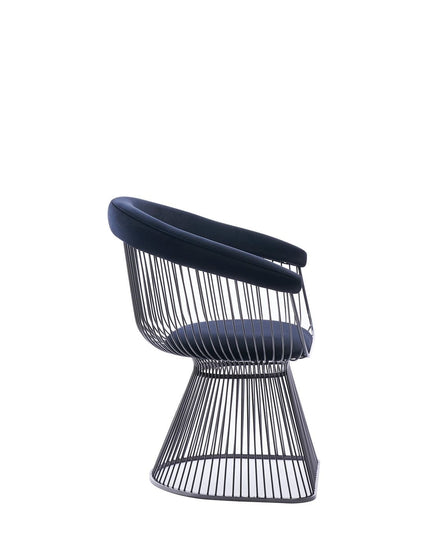 Chandler - Modern Black Velvet & Black Stainless Steel Dining Chair - image 2