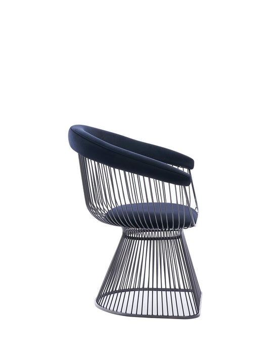 Chandler - Modern Black Velvet & Black Stainless Steel Dining Chair - image 2