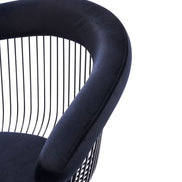 Chandler - Modern Black Velvet & Black Stainless Steel Dining Chair - image 4