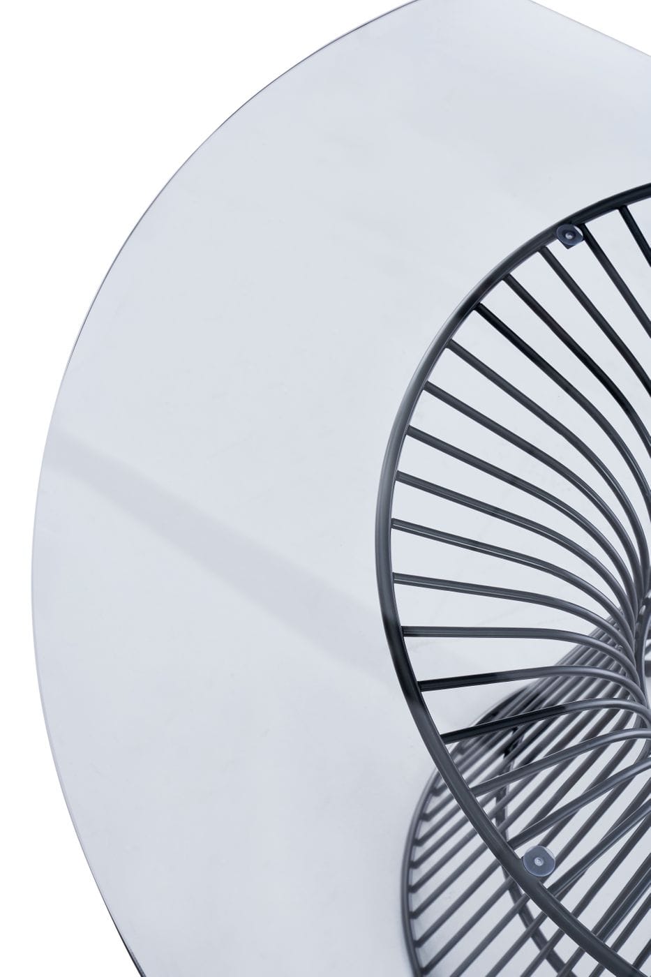 Chandler - Modern Round Glass & Black Stainless Steel Dining Table - image 3