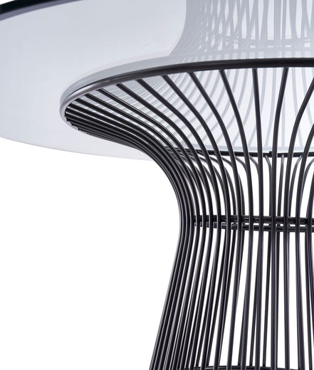 Chandler - Modern Round Glass & Black Stainless Steel Dining Table - image 5