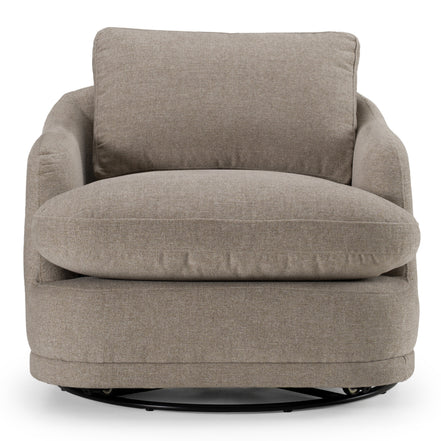 Chantry - Modern Grey Sand Fabric Swivel Accent Chair - image 2