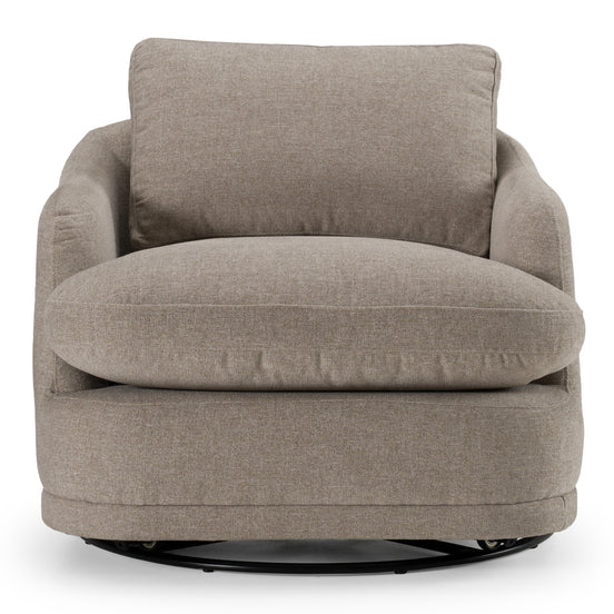 Chantry - Modern Grey Sand Fabric Swivel Accent Chair - image 2