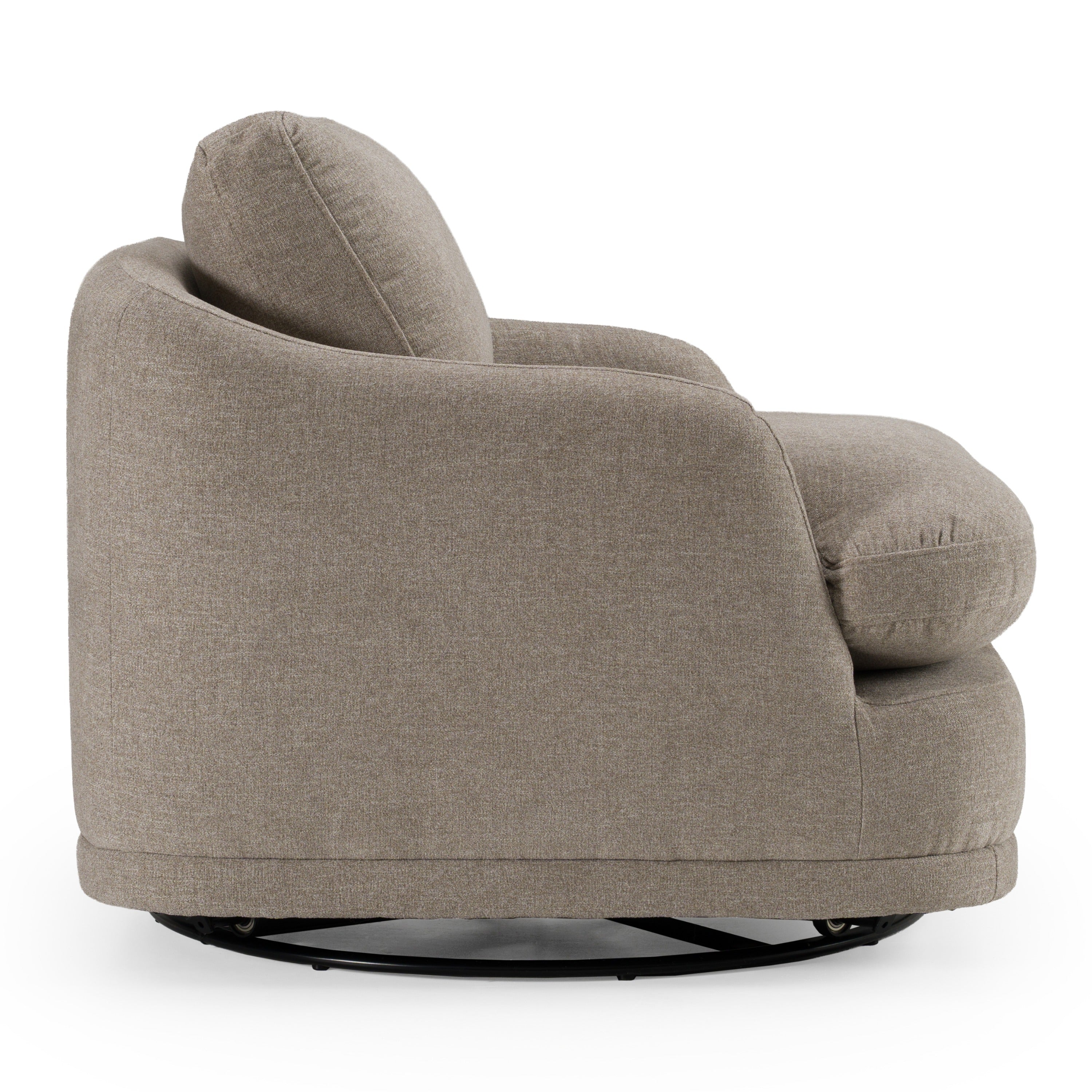 Chantry - Modern Grey Sand Fabric Swivel Accent Chair - image 3