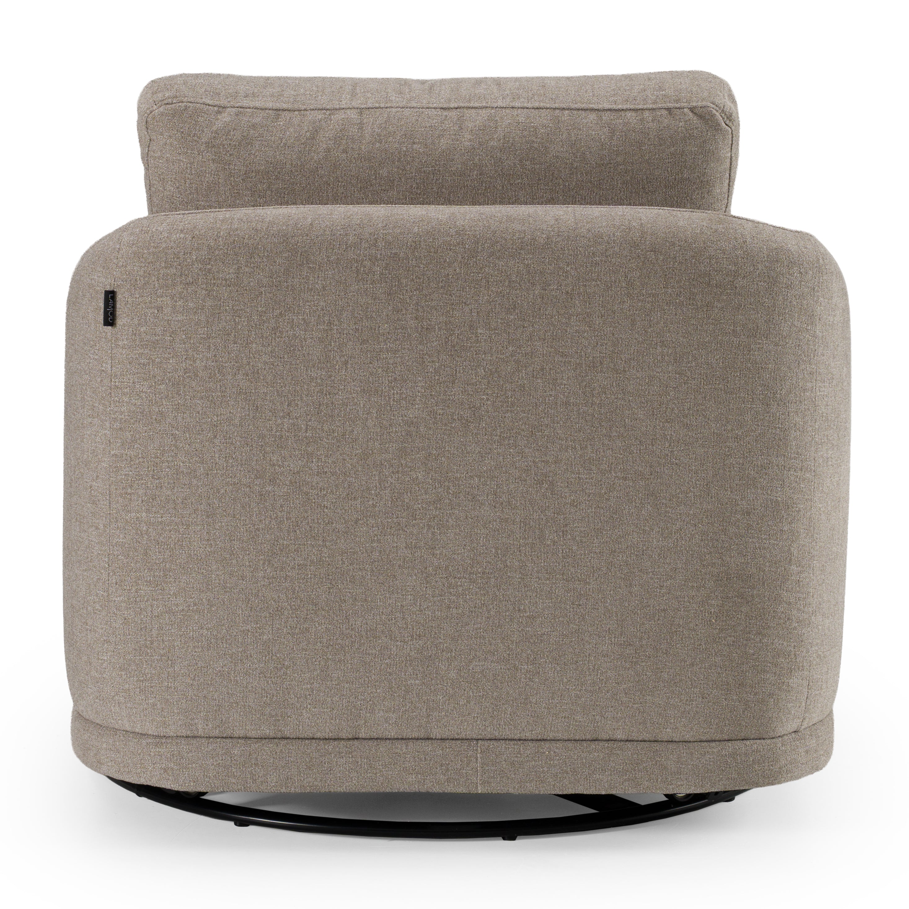 Chantry - Modern Grey Sand Fabric Swivel Accent Chair - image 4