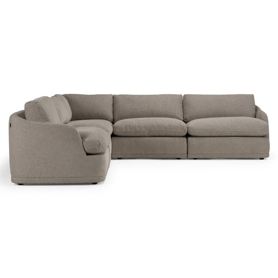 Chantry - Modern Grey Sand Fabric Sectional Sofa - image 2