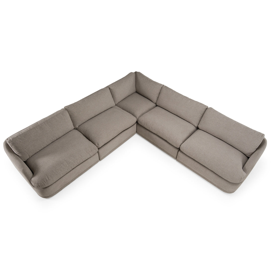 Chantry - Modern Grey Sand Fabric Sectional Sofa