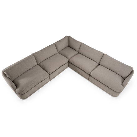Chantry - Modern Grey Sand Fabric Sectional Sofa