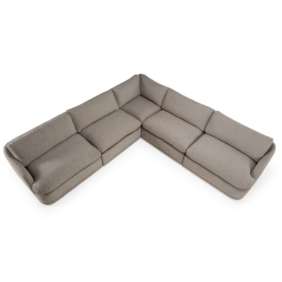 Chantry - Modern Grey Sand Fabric Sectional Sofa