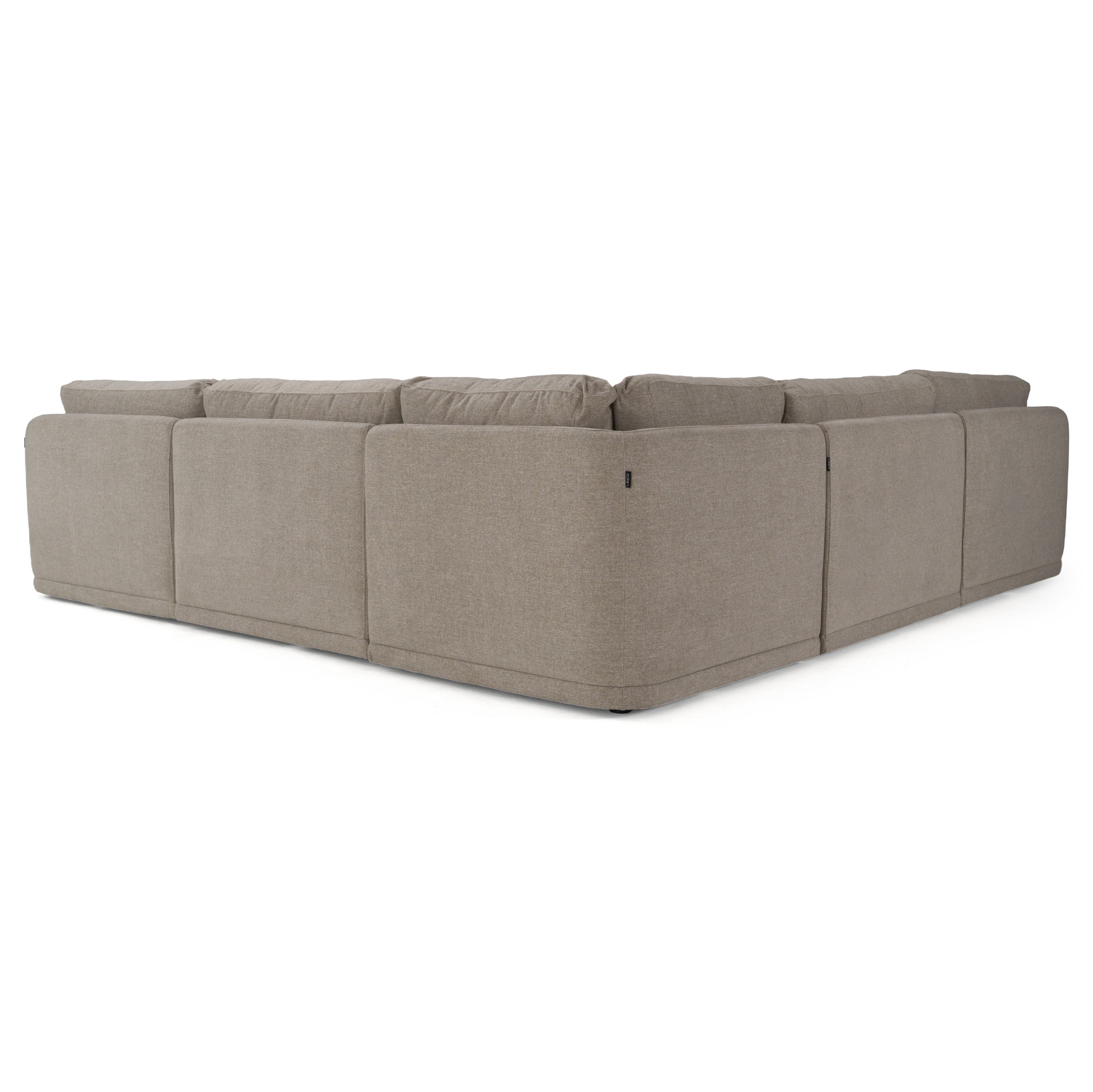 Chantry - Modern Grey Sand Fabric Sectional Sofa - image 3