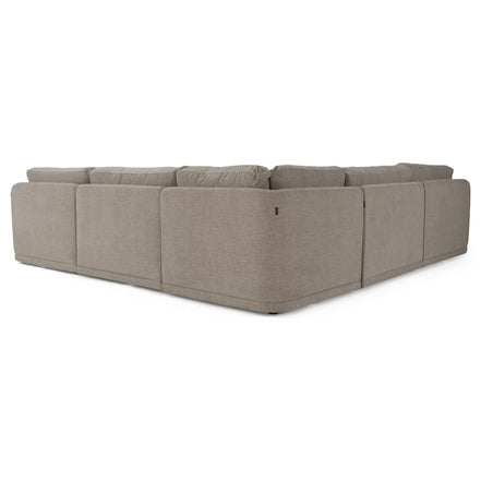Chantry - Modern Grey Sand Fabric Sectional Sofa - image 3