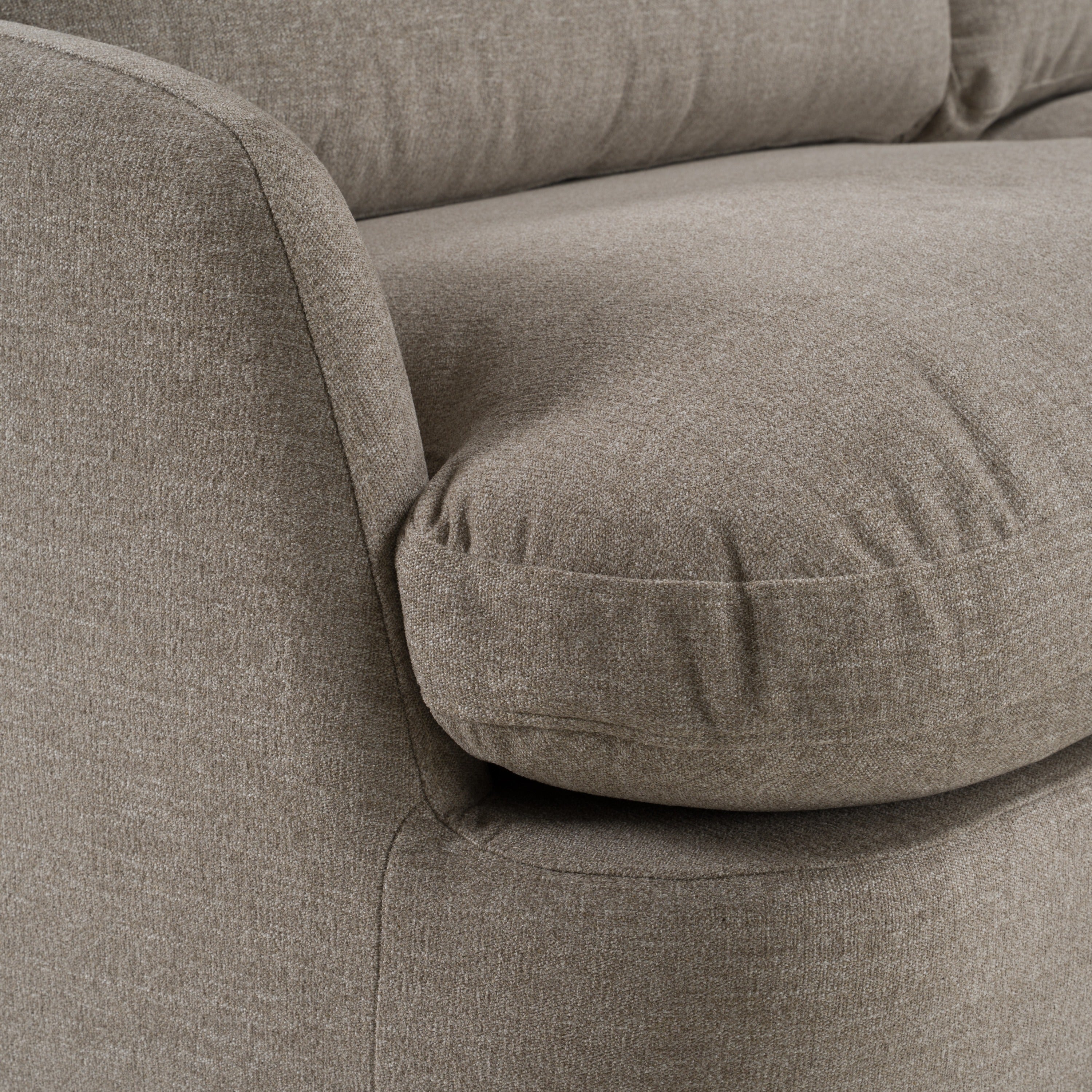 Chantry - Modern Grey Sand Fabric Sectional Sofa - image 5