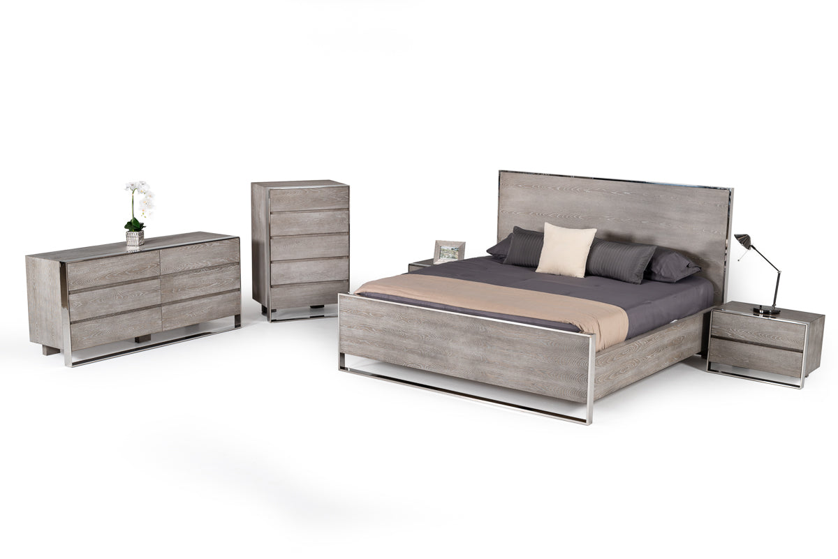 Arlene Modern Grey Elm Nightstand - image 4
