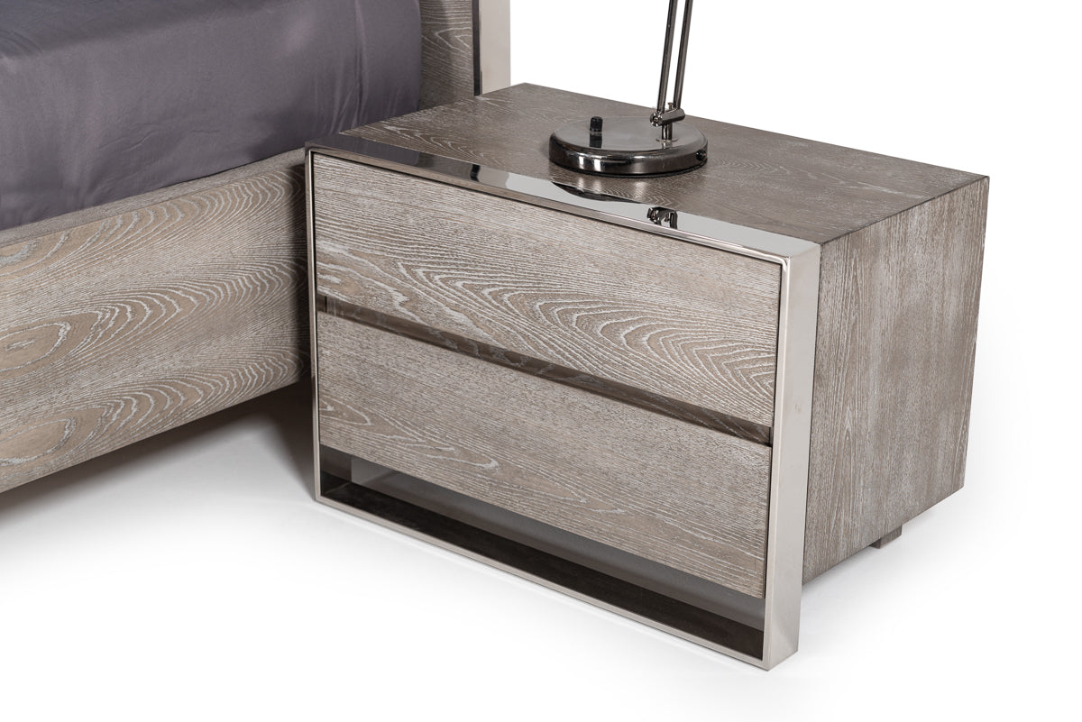 Arlene Modern Grey Elm Nightstand - image 5