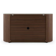 Chelton - Contemporary White Ceramic & Walnut 3-Drawer Dresser - image 4