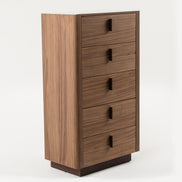 Chelton- Contemporary Walnut and White Ceramic Chest - image 3