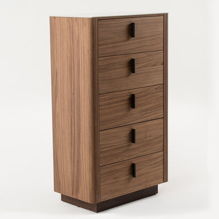 Chelton- Contemporary Walnut and White Ceramic Chest - image 3