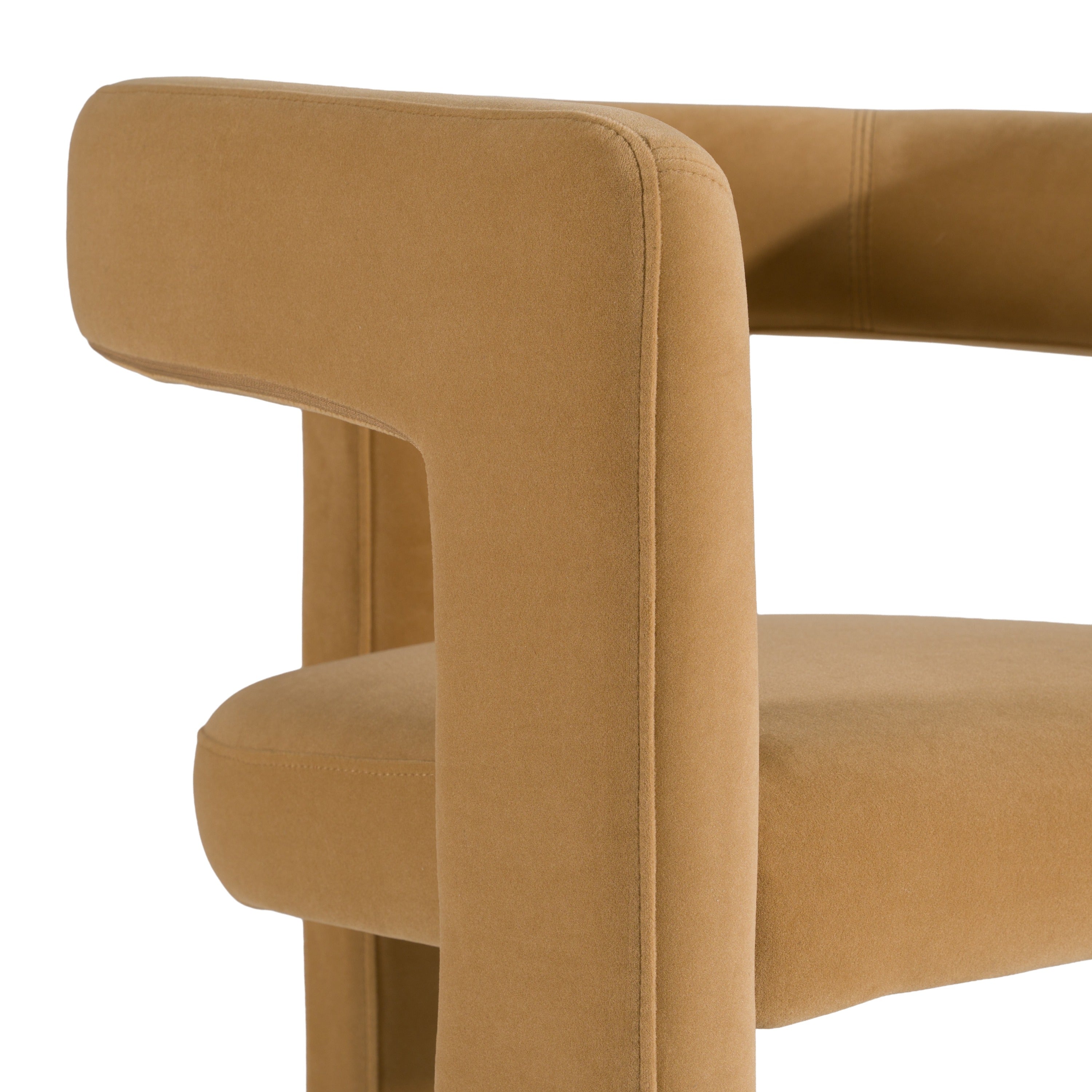 Cherish - Modern Tan Fabric Dining Chair - image 5