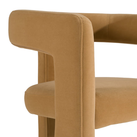 Cherish - Modern Tan Fabric Dining Chair - image 5