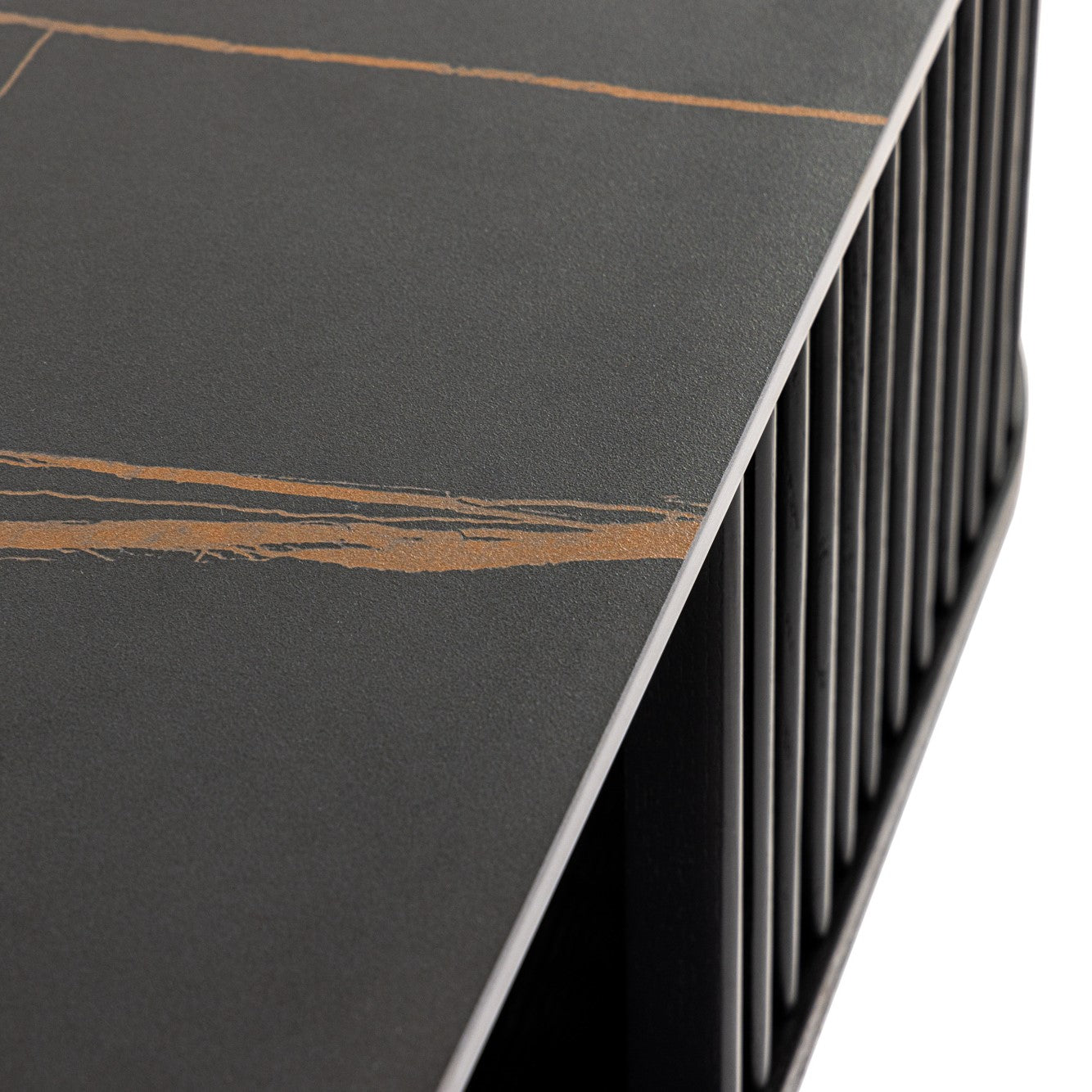 Chip - Modern Black Ceramic + Black Ash Square Coffee Table - image 3