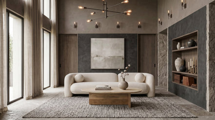 Chisholm - Modern Travertine Marble + Wood Freeform Coffee Table - image 4