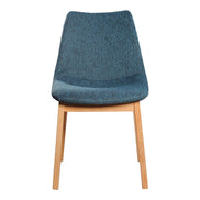 Chrissy - Modern Blue Fabric Dining Chair (Set of 2) - image 5