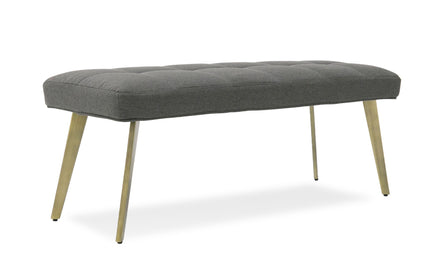 Cici - Contemporary Grey & Antique Brass Bench - image 2