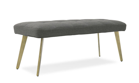 Cici - Contemporary Grey & Antique Brass Bench - image 2