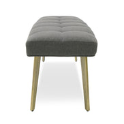 Cici - Contemporary Grey & Antique Brass Bench