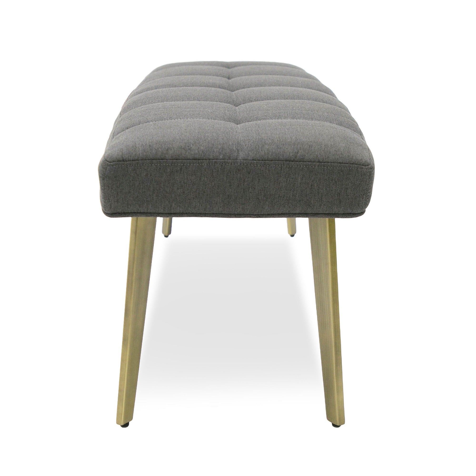Cici - Contemporary Grey & Antique Brass Bench