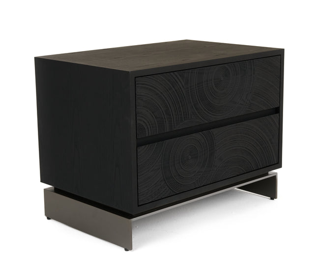 Cirque - Modern Black Ash Nightstand