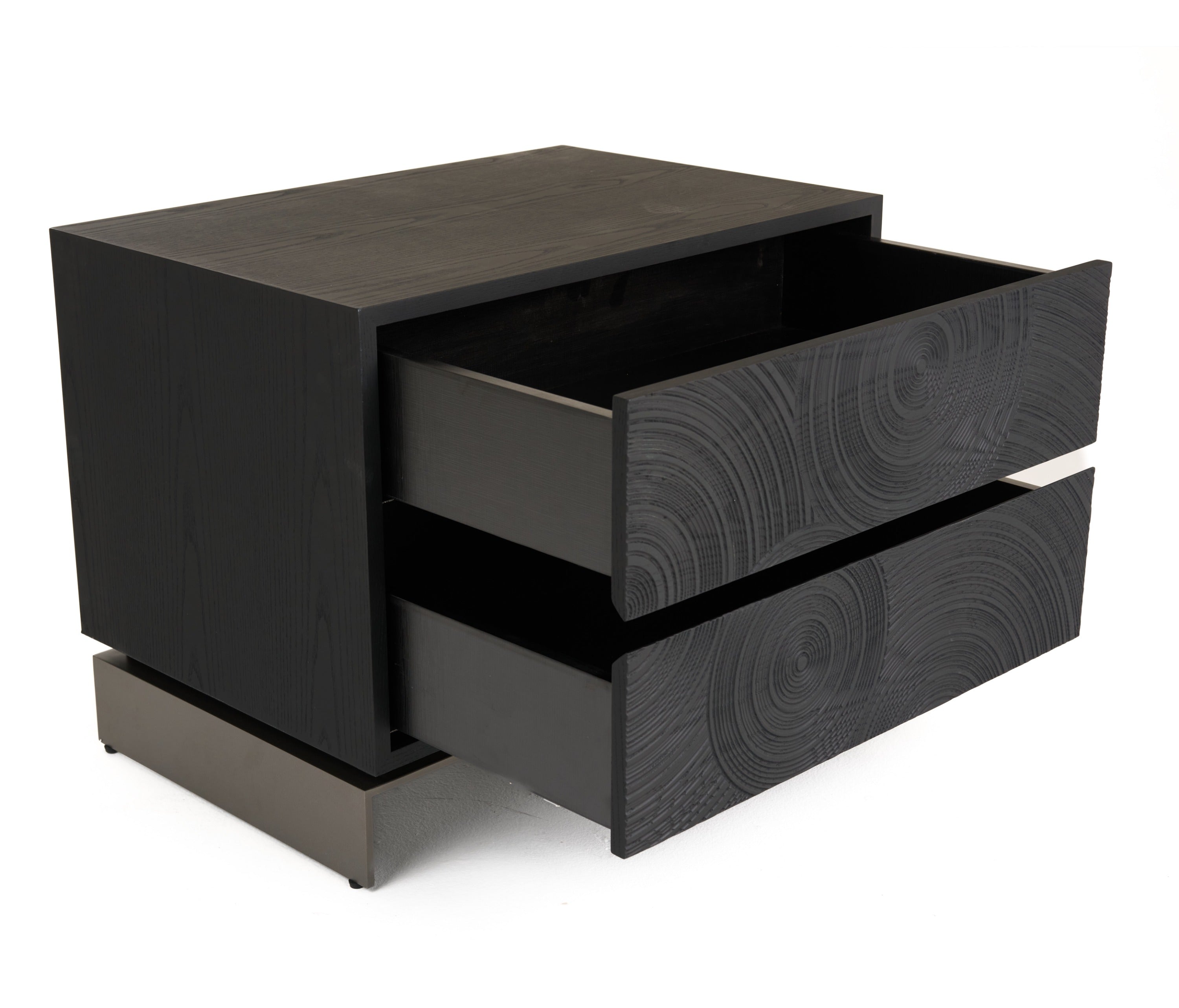 Cirque - Modern Black Ash Nightstand - image 4