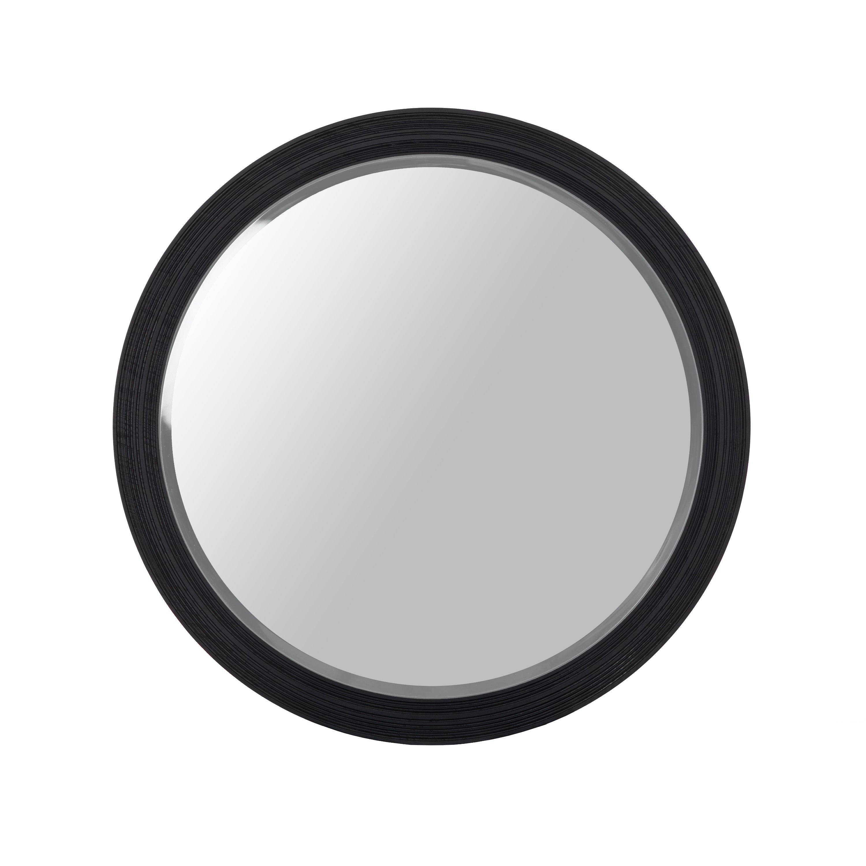 Cirque - Modern Black Ash Round Mirror - image 2