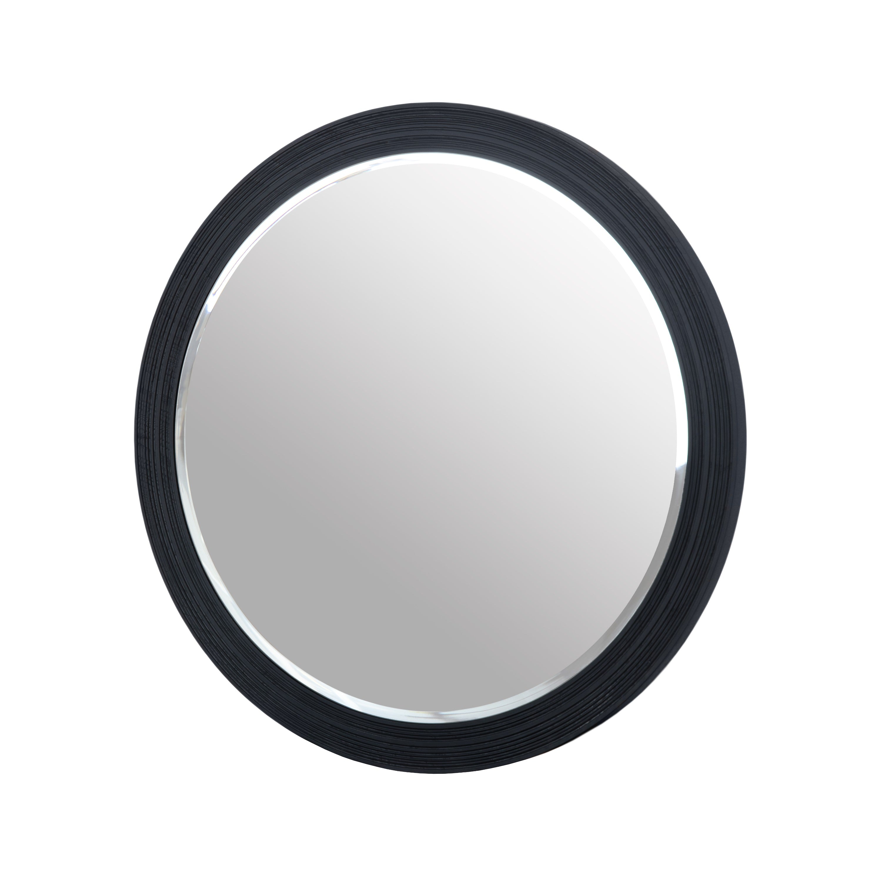 Cirque - Modern Black Ash Round Mirror - image 3