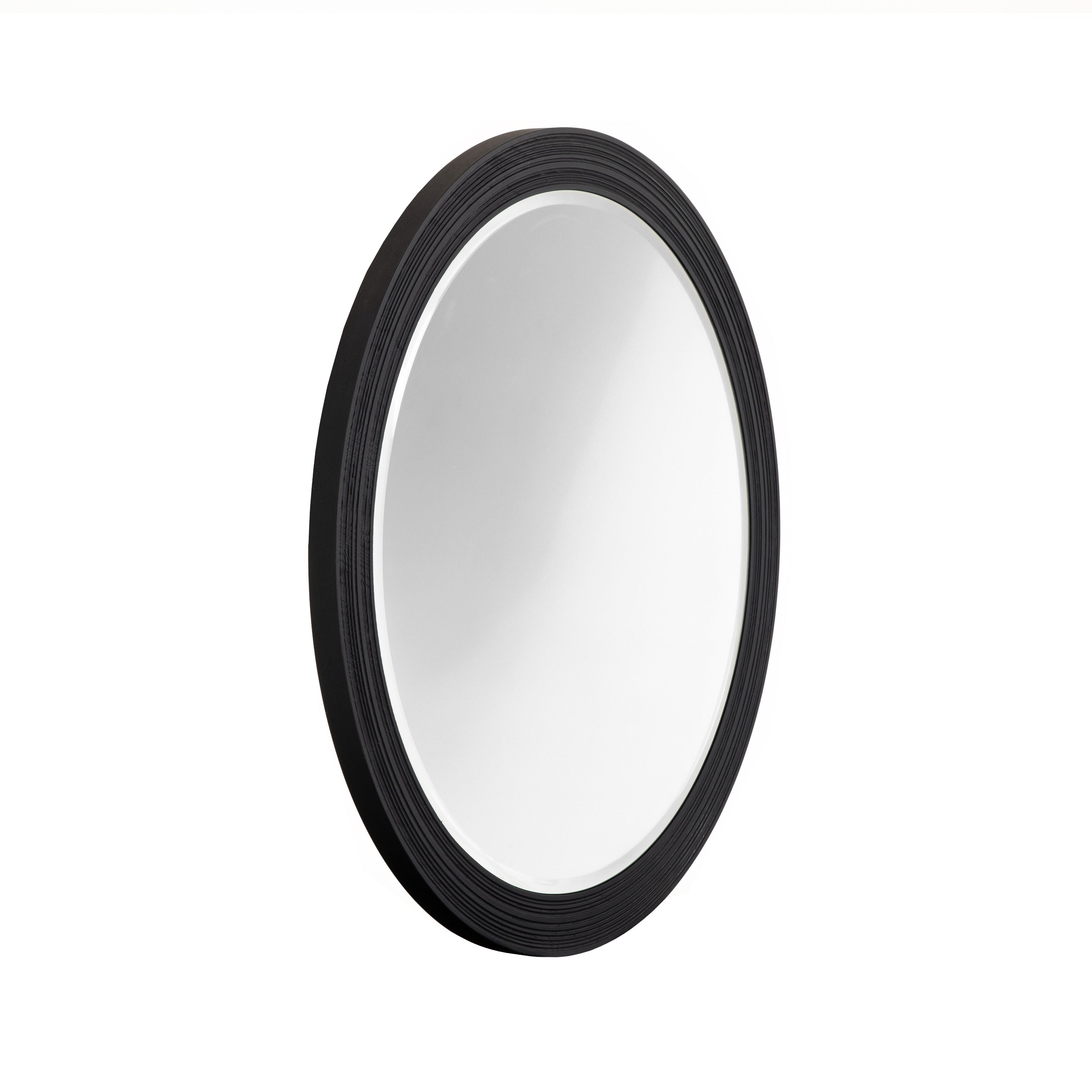 Cirque - Modern Black Ash Round Mirror - image 4