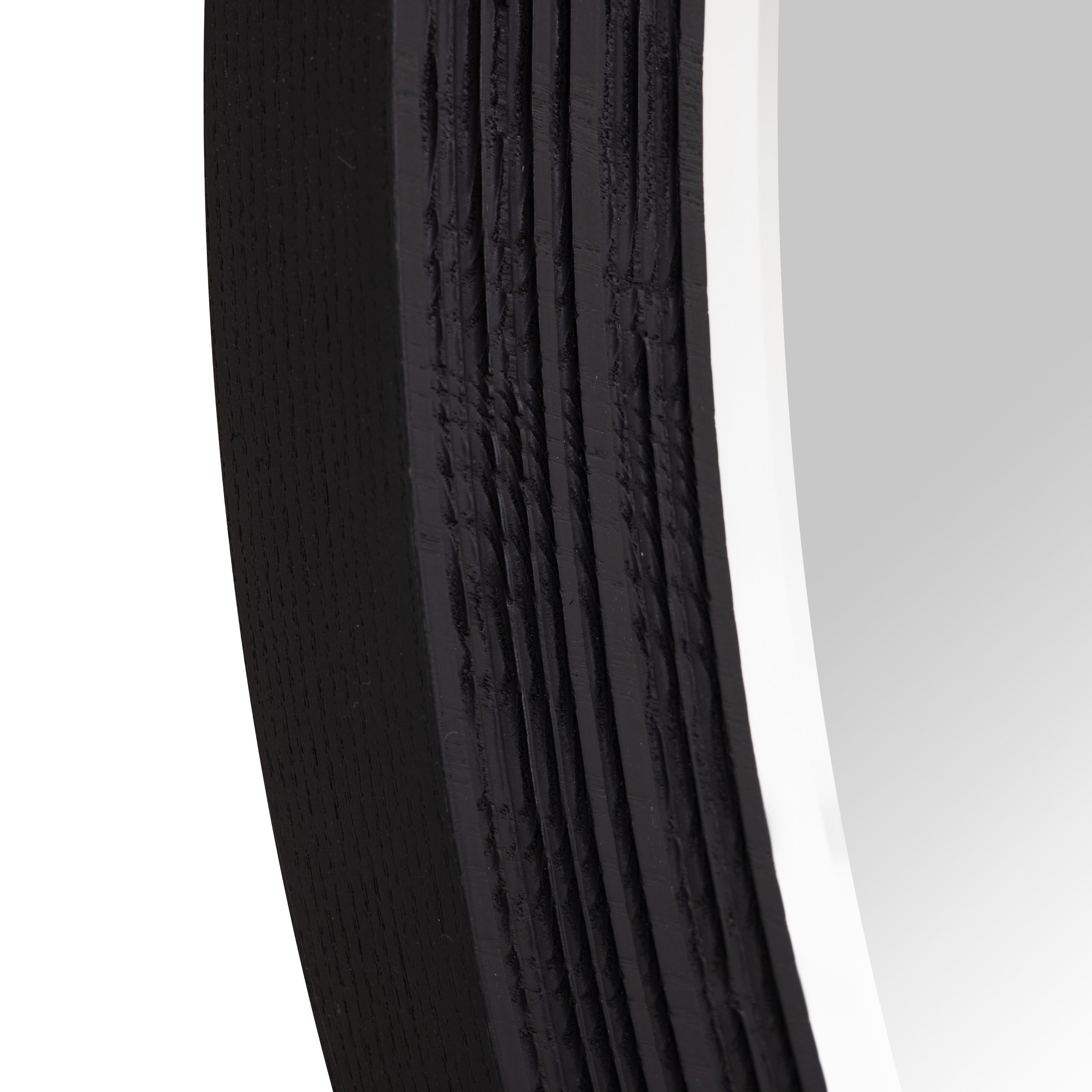 Cirque - Modern Black Ash Round Mirror - image 5